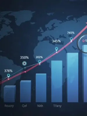 Q4 2025 market performance chart with growth indicators