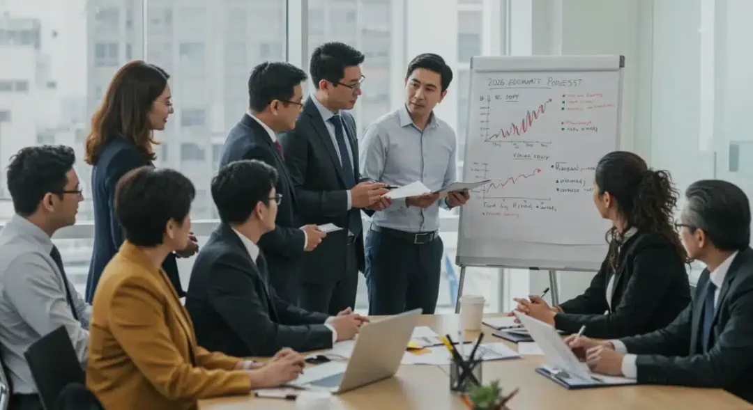 Investors discussing 2026 economic forecasts and Treasury Bill strategies