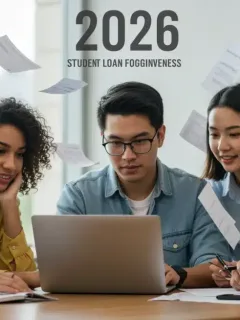 Students reviewing federal student loan forgiveness program information for 2026