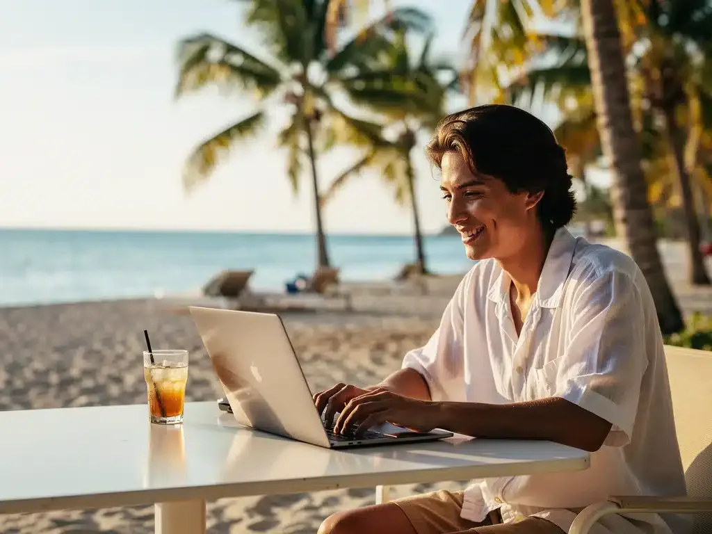 Person enjoying work-life balance with maximized vacation days
