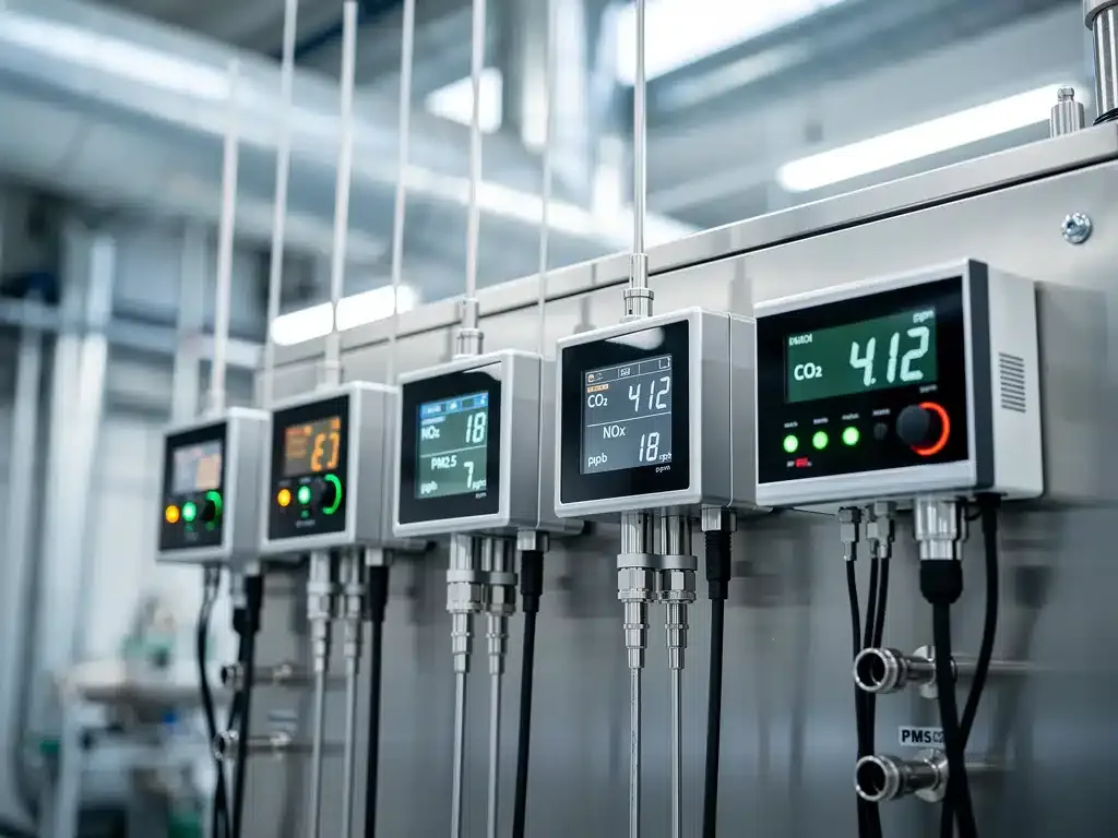 Advanced emissions monitoring technology in industrial setting