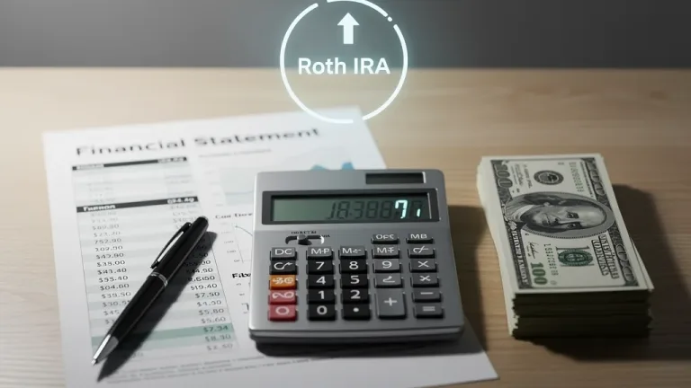 Financial tools on a desk, representing a Backdoor Roth IRA Conversion strategy.