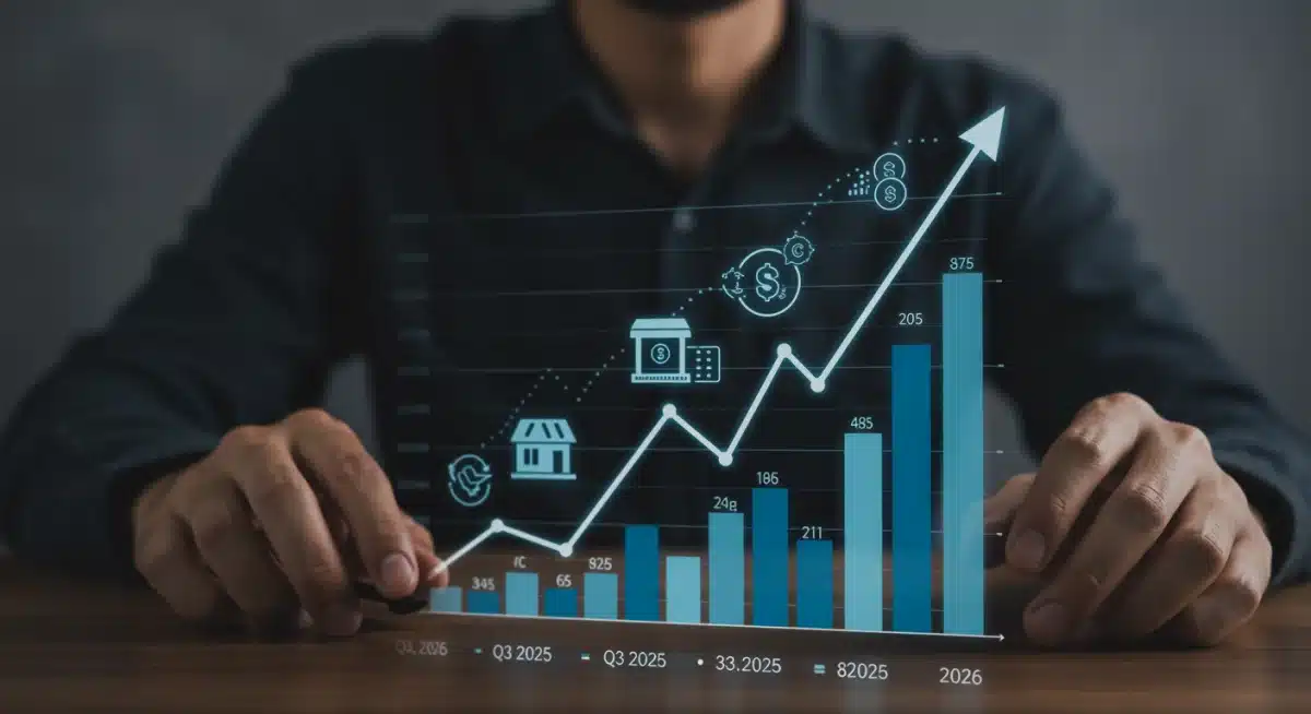 Economic forecast chart showing trends relevant to small business lending in 2026.