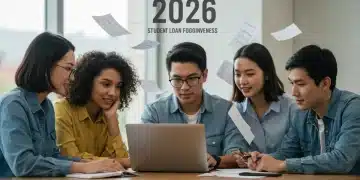 Students reviewing federal student loan forgiveness program information for 2026