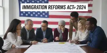 Diverse individuals contemplating new 2026 immigration reform documents